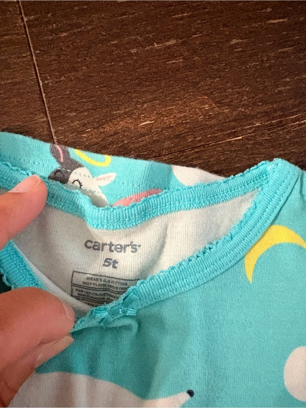 Carter's Aqua Cow Print Two-Piece Pajama Set